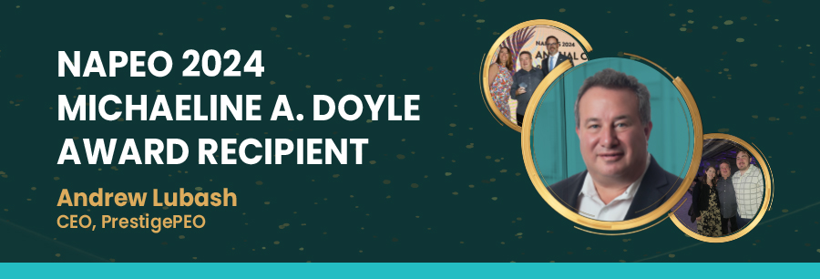 1023024 Doyle Award Featured Image PrestigePEO CEO, Andrew Lubash Honored with Prestigious Michaeline A. Doyle Award