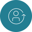 Ellipse-11 profile icon with a closed circle arrow