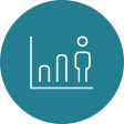 Group 194 rising bar chart with a cartoon human as the tallest bar