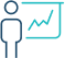 Group(15) cartoon human next to rising line chart