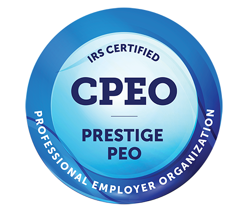 PrestigePEO_Accreditations_CPEO_icon Certified Professional Employer Organization (CPEO). This IRS certification confirms a PEOs financial stability and strict financial and tax reporting requirements.